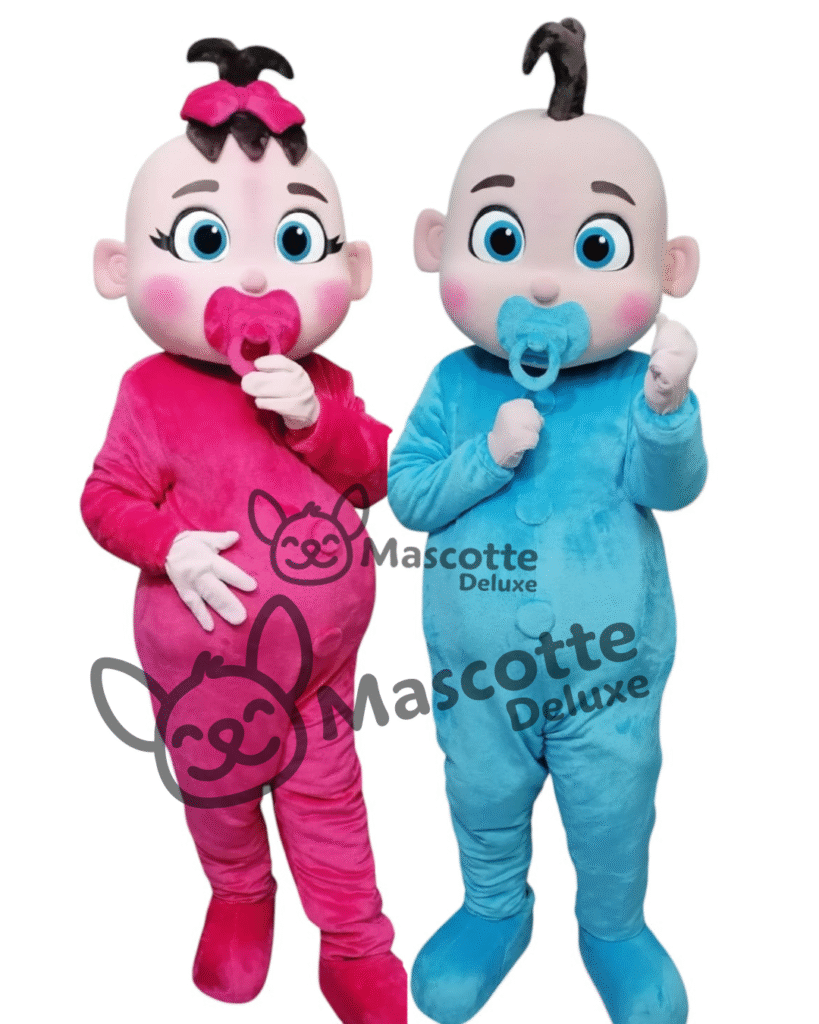 Baby Shower Boy & Girl Mascot Costumes for Adults – Premium Quality | Gender Reveal, Baby Shower, Party Events