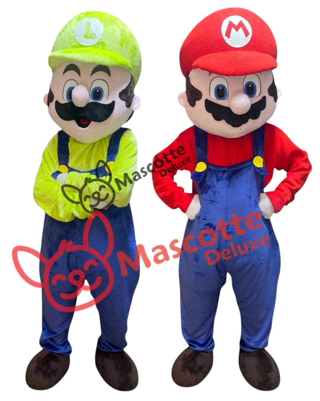 (Includes both characters) Mascot Luigi and Mario mascotte costume cosplay