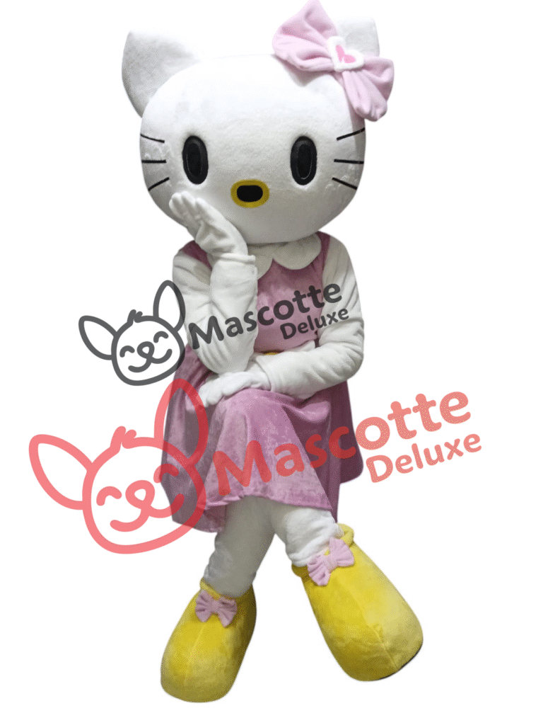Hello Kitty Mascot Costume for Adults – High Quality, Made in Morocco | Party, Events, Cosplay, Halloween