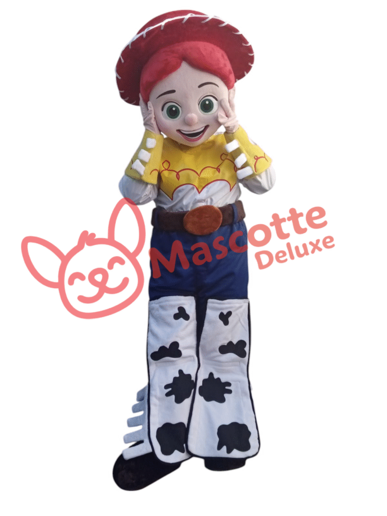 Jesse Cowgirl Mascot Costume for Adults – High Quality, Made in Morocco | Party, Events, Halloween, Animation