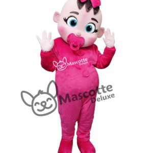 Baby Shower Girl Mascot Costume for Adults – High Quality | Gender Reveal, Baby Parties, Events