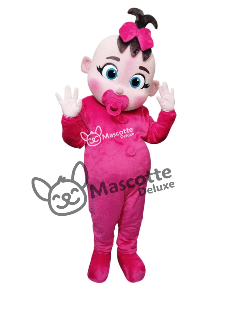 Baby Shower Girl Mascot Costume for Adults – High Quality | Gender Reveal, Baby Parties, Events