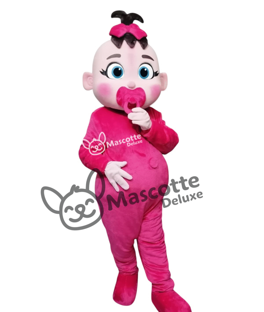 Baby Shower Girl Mascot Costume for Adults – High Quality | Gender Reveal, Baby Parties, Events