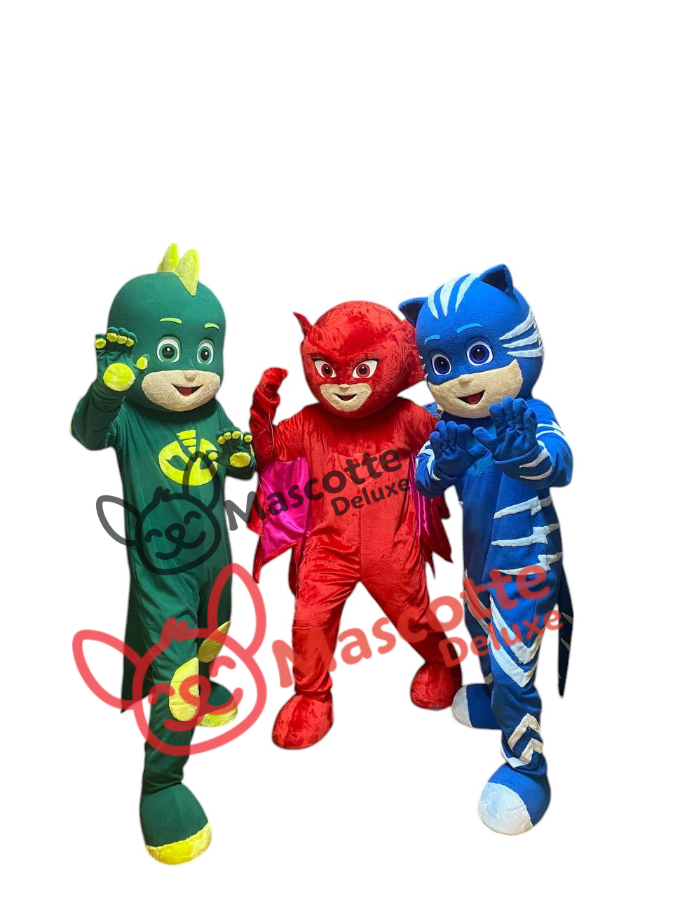 3 Mascots includes ( Gekko mascotte, Connor mascot, Owlette costume)