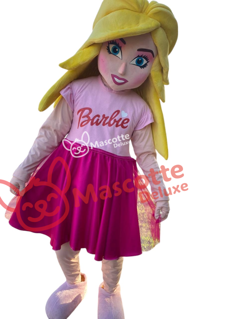 Barbie Mascot Costume – Pink Adult Costume for Party, Halloween, Birthday