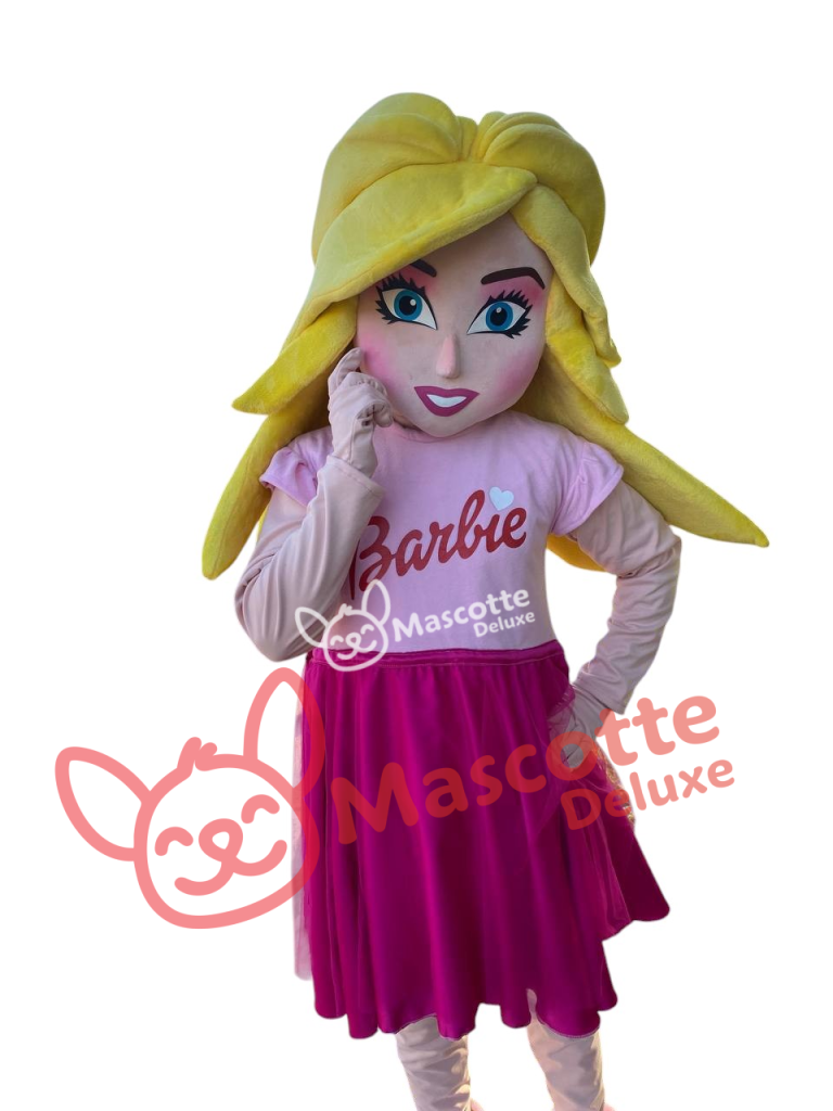 Barbie Mascot Costume – Pink Adult Costume for Party, Halloween, Birthday