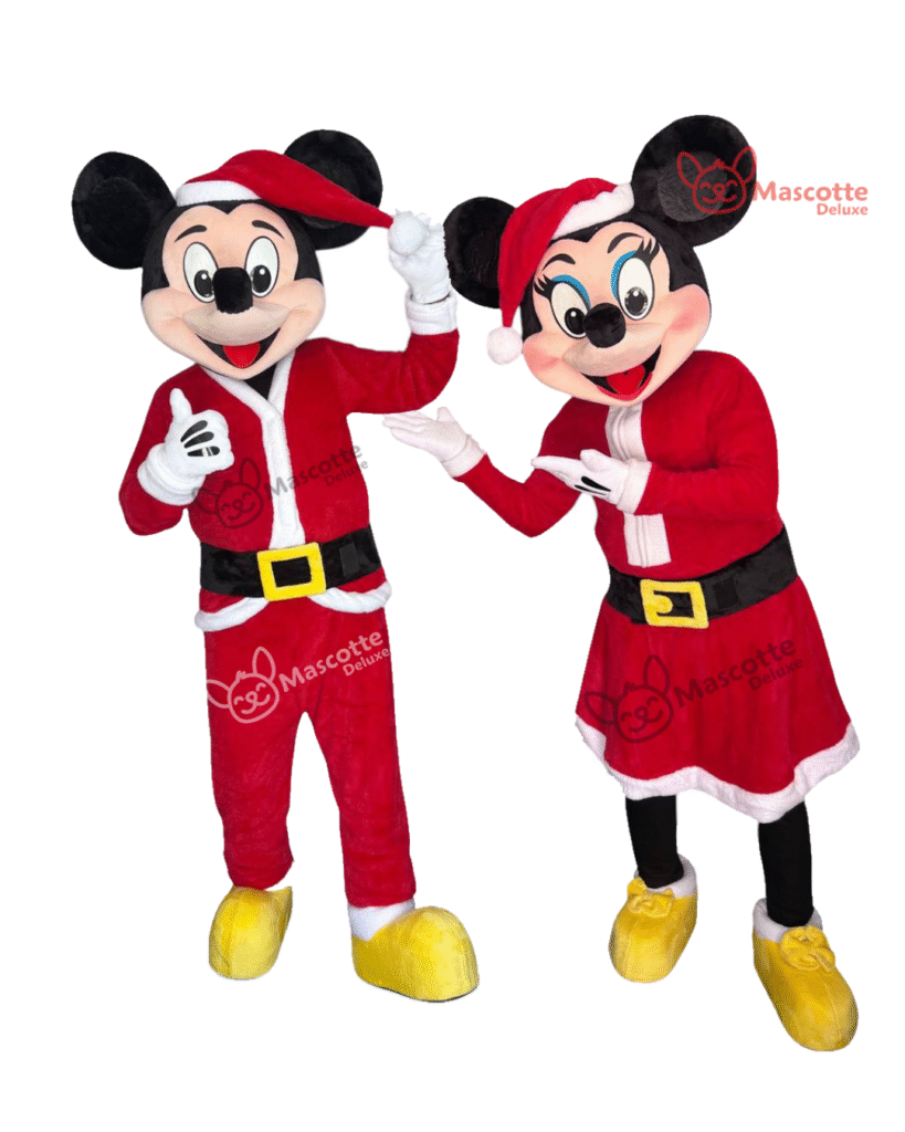 Mickey & Minnie Mouse Christmas Mascot Costumes – Premium Handmade Holiday Suits for Events & Parties