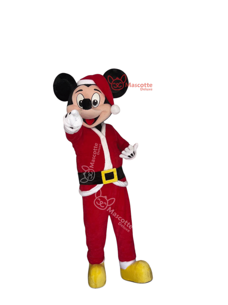 Mickey Mouse Christmas Mascot Costume – Premium Handmade Holiday Outfit