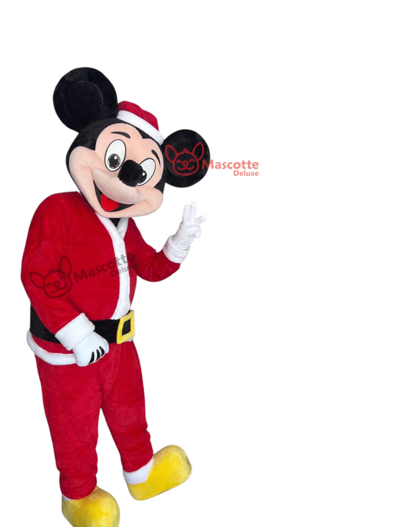 Mickey Mouse Christmas Mascot Costume – Premium Handmade Holiday Outfit