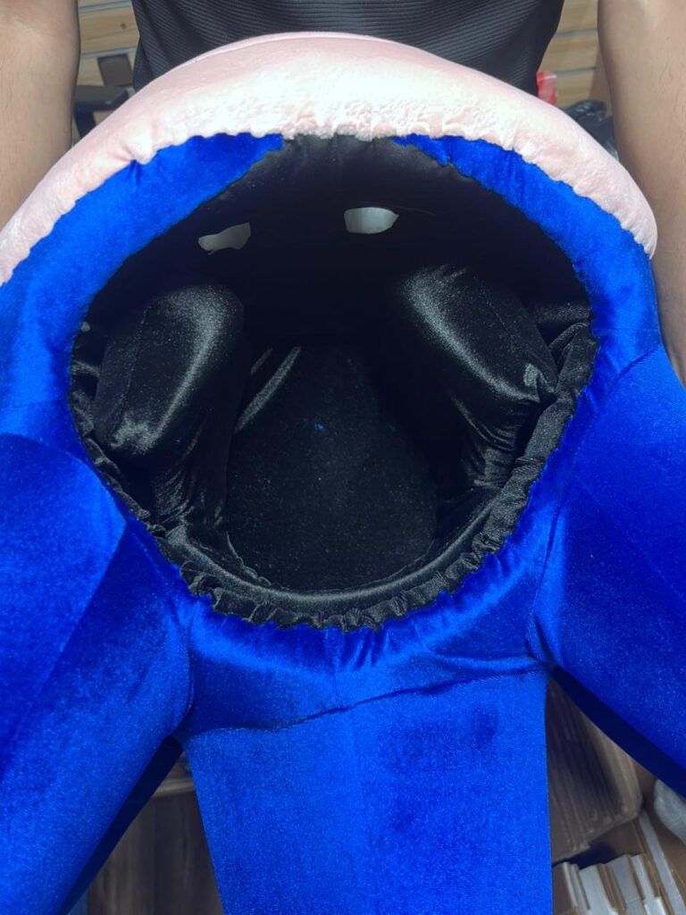 Blue Hedgehog Mascot Head – Cartoon Style Character Costume Helmet for Events & Parties + Fast shipping