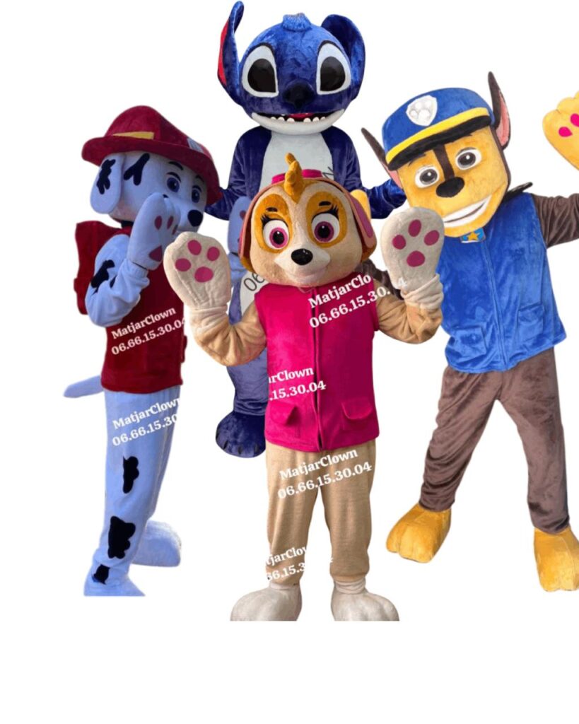 4-Piece Mascot Character Set – Perfect for Kids’ Parties, Events & Entertainment